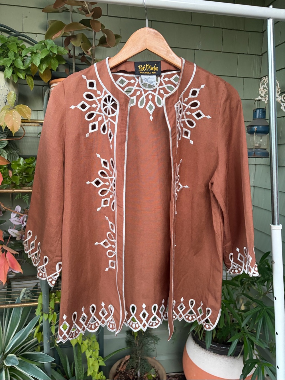 Bob Mackie linen-blend jacket